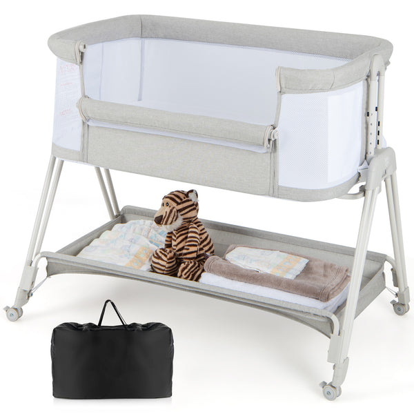 Portable Bedside Sleeper for Baby with 7 Adjustable Heights
