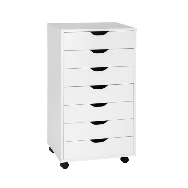 Mobile Lateral Filing Organizer with 7 Drawers and Wheels