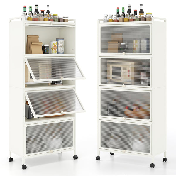 5-Tier Kitchen Bakers Rack with Flip-up PC Doors