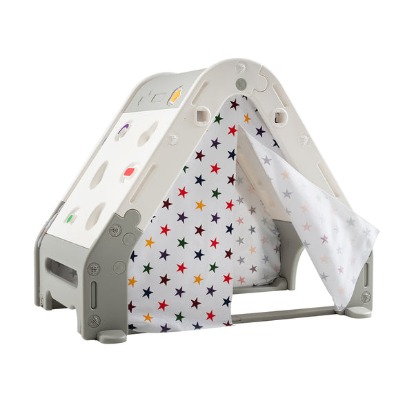 Kids Triangle Climber with Tent Cover and with Climbing Wall