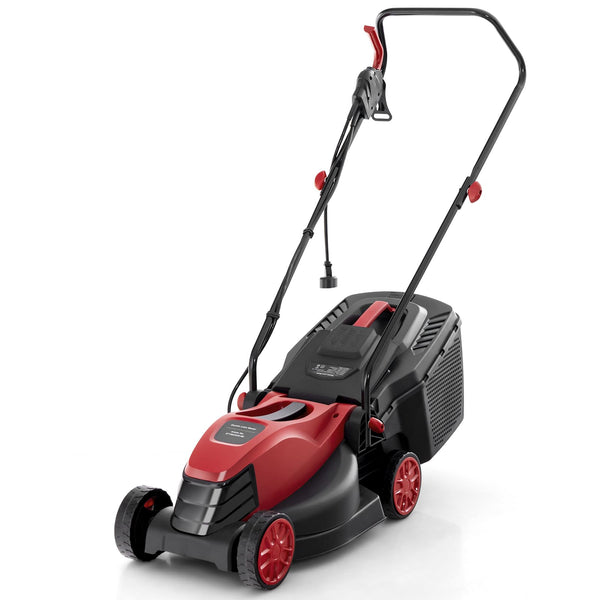 12-AMP 13.5 Inch Adjustable Electric Corded Lawn Mower with Collection Box