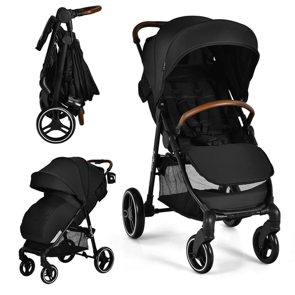 5-Point Harness Lightweight Infant Stroller with Foot Cover and Adjustable Backrest