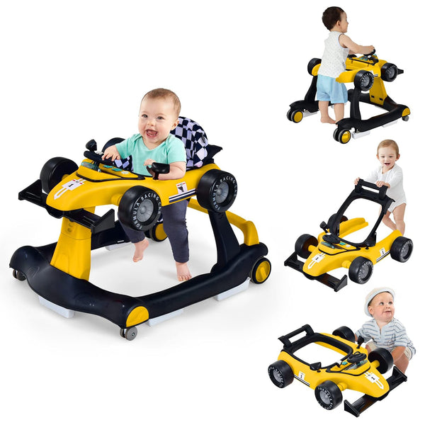 4-in-1 Foldable Activity Push Walker with Adjustable Height
